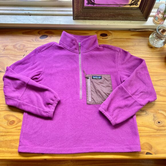 NWOT Patagonia Purple Fuchsia 1/4-Zip Fleece Pullover w/ Chest Pocket - Picture 14 of 14